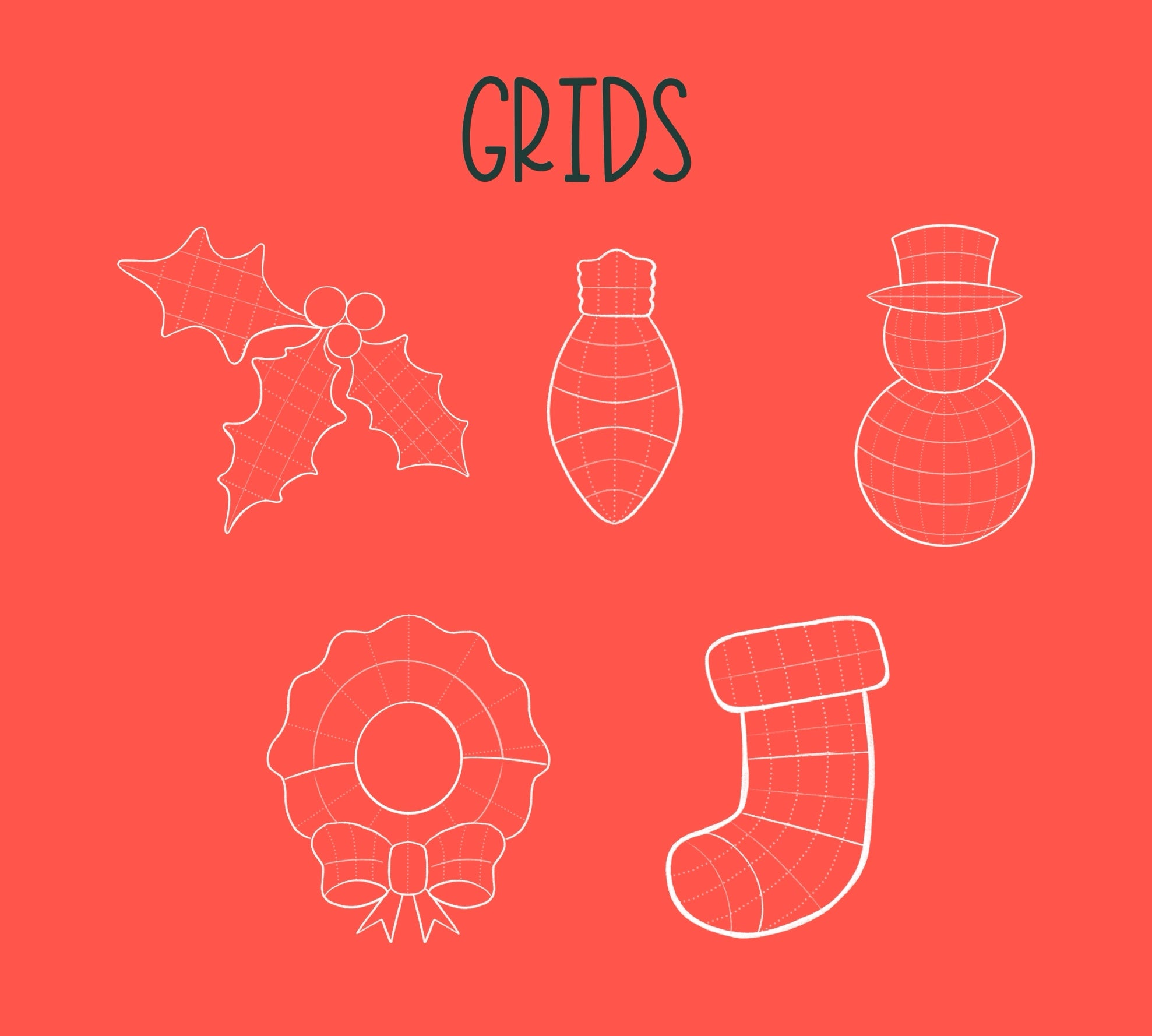 Christmas Procreate Grids