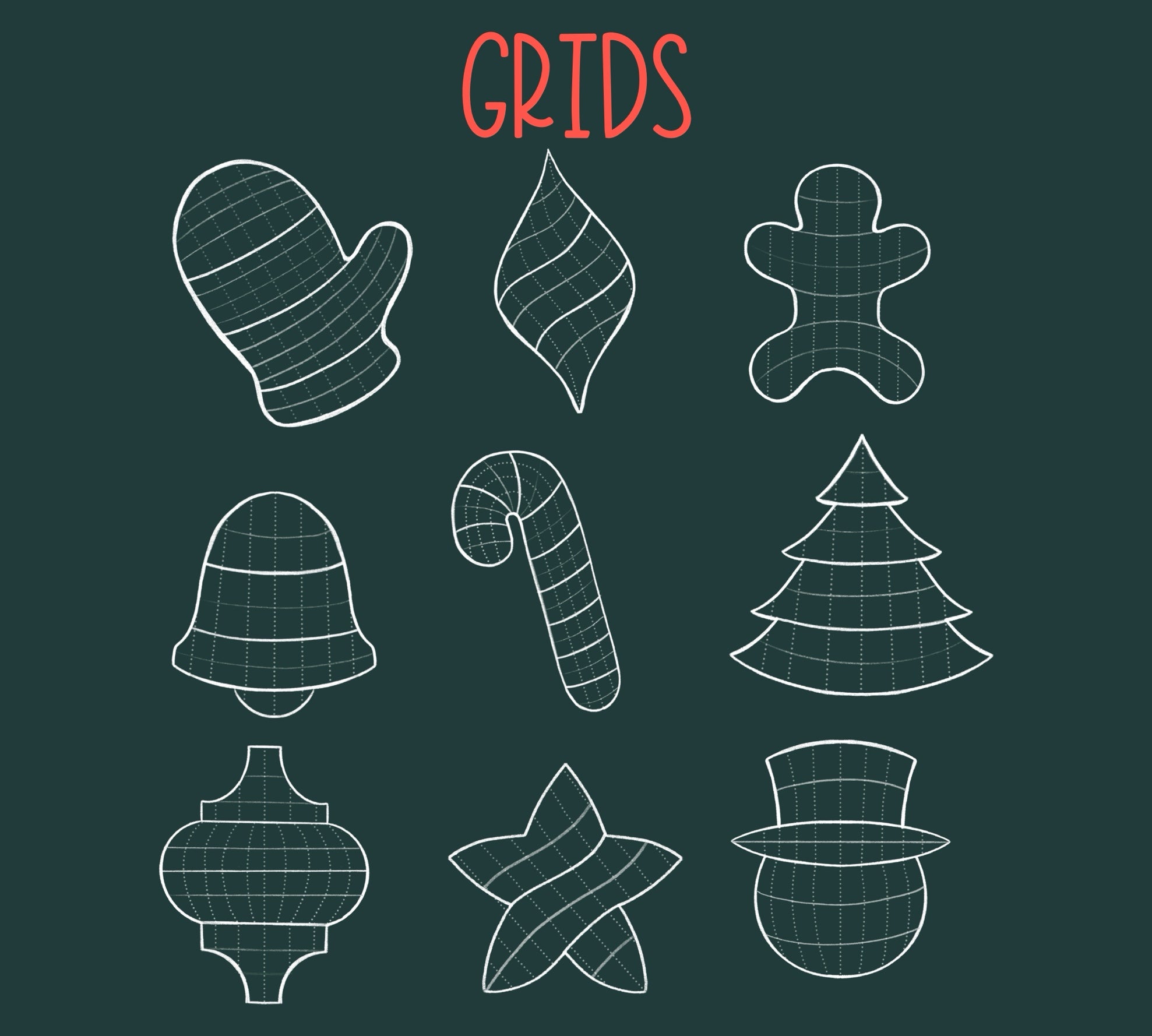 Christmas Procreate Grids